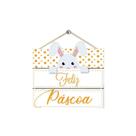 Placa Coelhinho Feliz Páscoa MDF 24x34cm 1und - Grintoy