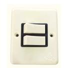 Placa Com Interruptores Com 2 Batidas 10A 250v - Perlex