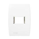 Placa Com Suporte 1 Seção Horizontal Branca LINHA ILUS 4 x 2 5TG99023 SOPRANO Placa Com Suporte 1 Seção Horizontal Branca LINHA ILUS 4 x 2 5TG99023 SOPRANO