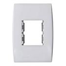 Placa Com Suporte 2 Seções 4 x 2 Branca LINHA ILUS 5TG99024 SOPRANO