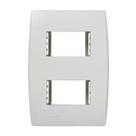 Placa Com Suporte 2 Seções SEPARADAS 4 x 2 Branca ILUS 5TG99025 SOPRANO