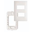 Placa com Suporte 4""x 2"" 2 Módulos Distanciados - 3636 - FAME