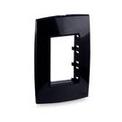 Placa com Suporte 4X2 3 Posições Preto Rubi - Force Line