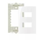 Placa com Suporte 4x2 Branco - Sleek Placa com Suporte 4x2 Branco - Sleek