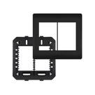 Placa Com Suporte Fame Habitat Black 4X4 Para 6 Módulos Horizontais Preta Placa Com Suporte Fame Habitat Black 4X4 Para 6 Módulos Horizontais Preta