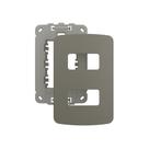Placa com Suporte MarGirius B3 Colors 4x2 para 2 Módulos Horizontais Argila