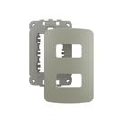 Placa com Suporte MarGirius B3 Colors 4x2 para 2 Módulos Horizontais Pérola