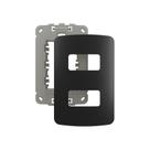 Placa com Suporte MarGirius B3 Colors 4x2 para 2 Módulos Horizontais Preto Ebony