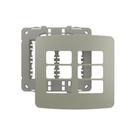 Placa com Suporte MarGirius B3 Colors 4x4 para 6 Módulos Horizontais Pérola Placa com Suporte MarGirius B3 Colors 4x4 para 6 Módulos Horizontais Pérola