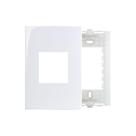 Placa Com Suporte Margirius Sleek 4x2 Para 2 Módulos Horizontais Branca Placa Com Suporte Margirius Sleek 4x2 Para 2 Módulos Horizontais Branca