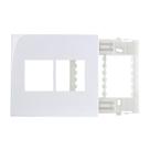 Placa Com Suporte Margirius Sleek 4x4 Para 4 Módulos Horizontais Branca Placa Com Suporte Margirius Sleek 4x4 Para 4 Módulos Horizontais Branca