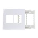 Placa com Suporte MarGirius Sleek 4x4 para 4 Módulos Horizontais Branca Placa com Suporte MarGirius Sleek 4x4 para 4 Módulos Horizontais Branca