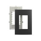 Placa com Suporte MarGirius Sleek Colors 4x2 para 3 Módulos Horizontais Grafite Placa com Suporte MarGirius Sleek Colors 4x2 para 3 Módulos Horizontais Grafite