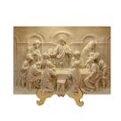 Placa com tema Religioso com suporte de mesa Última Santa Ceia do Senhor 30cm