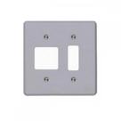 Placa Conjunto Ilumi Cinza 4X4 - 1 Interruptor Vertical + 2 Interruptores Horizontais . / Kit C/ 10 Peças