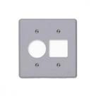 Placa Conjunto Ilumi Cinza 4X4 - 2 Interruptores + 1 Tomada - Kit C/10 Pecas