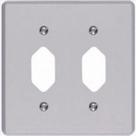 Placa Conjunto Ilumi Cinza 4X4 - 2 Tomadas