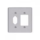 Placa Conjunto Ilumi Cinza 4X4 - 3 Interruptores + 1Tomada . / Kit C/ 10 Peças