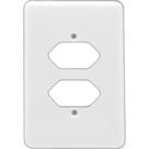 Placa Conjunto Ilumi Stylus Branco 4X2 - 2 Tomadas - 20410