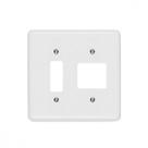Placa Conjunto Ilumi Stylus Branco 4X4 - 1 Interruptor Vertical + 2 Horizontais