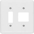 Placa Conjunto Ilumi Stylus Branco 4X4 - 1 Interruptor Vertical + 2 Horizontais