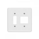 Placa Conjunto Ilumi Stylus Branco 4X4 - 1 Interruptor Vertical + 2 Horizontais