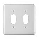 Placa Conjunto Ilumi Stylus Branco 4X4 - 1 Tomada + 1 Tomada 248E1