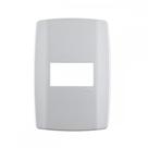 Placa Conjunto Modular Slim 4X2 - 1 Modulo Horizontal Branca 8207