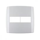 Placa Conjunto Modular Slim 4X4 - 1 Modulo + 1Modulo Separados Horizontais Branca 8306 Placa Conjunto Modular Slim 4X4 - 1 Modulo + 1Modulo Separados Horizontais Branca 8306