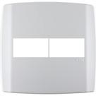 Placa Conjunto Modular Slim 4X4 - 1 Modulo + 1Modulo Separados Horizontais Branca 8306 Placa Conjunto Modular Slim 4X4 - 1 Modulo + 1Modulo Separados Horizontais Branca 8306