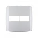 Placa Conjunto Modular Slim 4X4 - 1 Modulo + 1Modulo Separados Horizontais Branca 8306