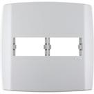 Placa Conjunto Modular Slim 4X4 - 1 Modulo + 1Modulo Separados Horizontais Com Suporte 83060 Placa Conjunto Modular Slim 4X4 - 1 Modulo + 1Modulo Separados Horizontais Com Suporte 83060