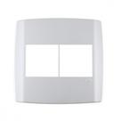 Placa Conjunto Modular Slim 4X4 - 2 Modulos + 2 Modulos Juntos Branca 8308
