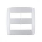 Placa Conjunto Modular Slim 4X4 - 2 Modulos + 2 Modulos Separados Branca 8307