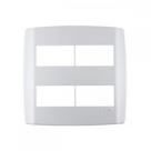 Placa Conjunto Modular Slim 4X4 - 2 Modulos + 2 Modulos Separados Branca 8307