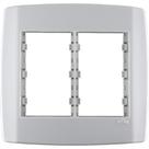 Placa Conjunto Modular Slim 4X4 - 3 Modulos + 3 Modulos Juntos Com Suporte 83090 Placa Conjunto Modular Slim 4X4 - 3 Modulos + 3 Modulos Juntos Com Suporte 83090