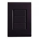Placa Conjunto Modular Tramontina Liz 4X2 - Grafite (Cega) - 57173000