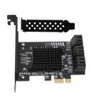 Placa controladora RAID PCI Express 2.0 SATA III de 6 Gbps de 6 portas