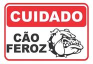 Placa Cuidado Cão Bravo Feroz Sinalização Proteção 20x30 Placa Cuidado Cão Bravo Feroz Sinalização Proteção 20x30