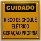 Placa Cuidado - Geração Própria - Padrão SP - MG - RS - SC - DF - MS - Tam 13x13 c/ 10un