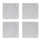 Placa de aço Icokin 6x6 cm com furos, placa de aço A36