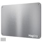 Placa de aço inoxidável MagGrip 9,5 x 6,5 cm com adesivo 3M, 1 pacote