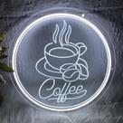 placa de acrílico com Led neon - Coffe