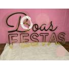 Placa de Acrílico espelhado Boas festas decoracao para eventos comemorativos - 50CM