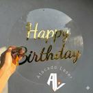 Placa de acrilico para decoracao de festa - Acrílico cristal - Pode ser personalizado