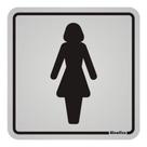 Placa de Alumínio Auto-Adesiva 12x12cm Sanitario Feminino - 900 AB - SINALIZE Placa de Alumínio Auto-Adesiva 12x12cm Sanitario Feminino - 900 AB - SINALIZE