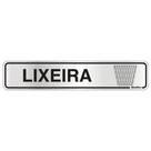 Placa De Alumínio Auto-adesiva 5x25cm Lixeira - 100 Di - Sinalize Placa 5x25 (lixeira) Sinalize 100di