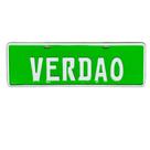 Placa de Alumínio Com Fundo Verde Com Texto "Verdão" Para Decoração Em Alto Relevo