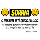 Placa de Aluminio "sorria Voce ESTA Sendo Filmado" Lei 20X12