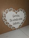 Placa de apresentação em mdf branco